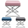 Sofa Lazy Chair Ottoman Soft Pouffe Seat Metal Leg Vanity Makeup Stool Footstool
