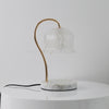 White Elegant Table Lamp Frosted Glass Lampshade Bedside Desk Fairy Night Light