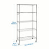 5Tier Metal Storage Rack on Wheels Shelving Wire Shelf Kitchen Office Stand Unit
