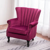 Vintage Upholstered Velvet Deep Button Armchair Fireside Chair Sofa Lounge Seat