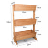 3 Tier Raised Garden Bed Wooden Elevated Planter Grow Box for Flower Herb Green