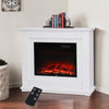 30" Electric LED Flame Fireplace Inset Fire Surround Suite with Mantelpiece Deco