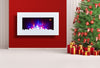 2024 TRUFLAME 7 COLOUR LED WHITE GLASS FLAT ELECTRIC WALL MOUNTED FIRE