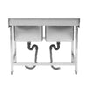 Commercial Stainless Steel Warewashing Sink Double Bowl Catering Wash Table Sink