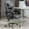 Office Chair Home Desk Chair with Faux Leather Padded Armrest Swivel Chair Grey