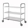 3 Tier Kitchen Hotel Trolley Stainless Steel with Wheels Bar Serving Catering UK
