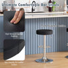 Swivel Bar Stool Set of 2 Height-adjustable PU Leather Kitchen Stool w/Footrest