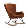Sherpa Fleece Wing Back Armchair Rocking Sofa Lounge Chair Recliner Rocker Chair