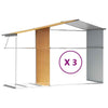 Swpsd Garden Shed Brown 277x365.5x179 Galvanised Steel Storage Shed F7T2