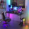 X-Large RGB Gaming Desk Height Adjustable Sit Stand up Desk Business Study Table