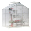 Greenhouse Garden Shed Polycarbonate Walk-In Aluminium Grow House Slid Door Base