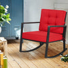 Outdoor Wicker Rocking Chair Heavy-Duty Steel Frame Patio Rattan Rocker Chair