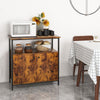 2-Door Buffet Sideboard Storage Cabinet Industrial Style Cabinet w/ Open Shelf