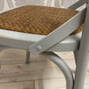 Grey Cross Back Dining Chair Comfortable & Stylish Oak Wooden Home Cafe Office