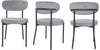 set of 4 Grey Velvet Dining Chairs Velvet Seat Chairs Plush seat and backrest