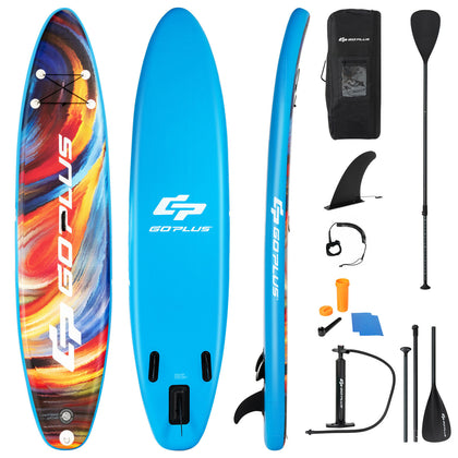 10.5FT Inflatable Stand Up Paddle Board SUP Surfboard Adjustable Non-Slip Deck