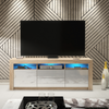 160cm TV Unit I Sideboard Cabinet I White High Gloss Doors I Free LED