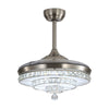 42" Ceiling Fan Light with Remote Control 3 Colour LED Invisible Fan Chandelier