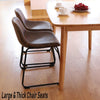 Set of 2 Kitchen Pub Bar Stools High Backrest Large Seat Chairs Coffee Shop Casu