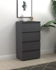 4 Chest of Drawer Bedside Cabinet Storage Unit Bedroom Furniture Nightstand Grey