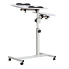 Mobile Over Bed Chair Table Overbed Height Adjustable Laptop Tray Stand PC Desk