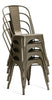 Style Industrial Metal Dining Chairs Vintage Retro Kitchen Cafe Stacking