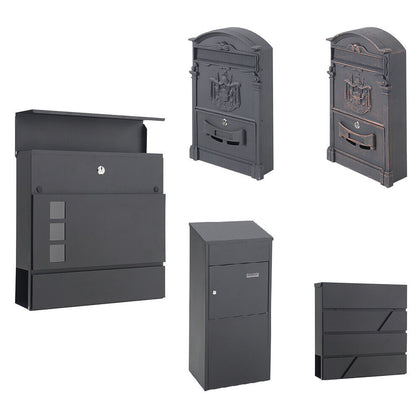 Large Letter Box Post Box Mail Letterbox Top Drop Parcel Delivery Box Lockable