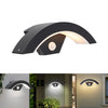 Modern LED Wall Light Curved PIR Motion Sensor Outdoor Garden Lamp Waterproof UK