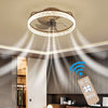 LED Crystal Dimmable Ceiling Fan Light 6 Speed Chandelier Lamp w/ Remote Control