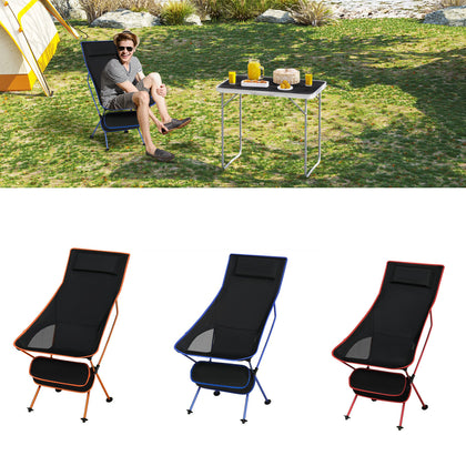 1/2x Folding Camping Chair Lightweight Portable Outdoor Fishing Chair with Bag