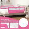 Toddlers Fold Down Bed Rail Guards 150 cm Baby Bed Guard Rail-Pink