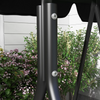 Outdoor 3 Seater Swing Chair Garden Patio Seat Adjustable Canopy Cushion Black