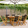 Brokky Folding Garden Chairs 6 pcs Black Solid Wood Acacia,Folding Garden G5B4