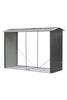 Metal Log Store Wood Storage Firewood Holder Outdoor Garden Log Wheelie Bin Shed