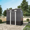 Galvanized Steel Garden Metal 6 x 4ft 2 Sheds Outdoor Storage Ventilation W Base