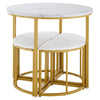 Dining Table and Chairs Set of 4 Kitchen Dining Table Combination Space-Saving