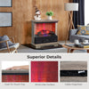 27” Freestanding Fireplace 2000W Electric Fireplace Heater W/3-Level Vivid Flame
