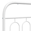 Metal Bed Frame with Headboard White 100x200 F6N1