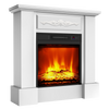 Electric Fire Suite White Freestanding Fireplace Mantel Heater Flame Surround