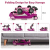 4-in-1 Baby Walker Foldable Activity Push Walker w/ Adjustable Height & Speed