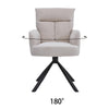 Lounge Armchair Mordern Occasional Chair Accent Chair 180° Swivel Beige Velvet