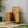 Wooden Outdoor Garden Cabinet Utility Storage Tools Shelf BoxShed Pent Roof Box