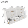 Modern Storage Cabinet Sideboard Buffet Cabinet with 6 Drawers Accent Cabinet