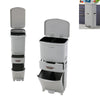 Kitchen Rubbish Waste Bin Recycling Dual Multi Compartment Pedal Dustbins Wheels