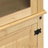 Glass Display Cabinet 103.5x42x180 Solid Wood Pine M2F0