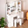 Large Dressing Table Vanity Makeup Desk Set with LED Mirror + Stool + 3 Drawers