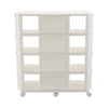 Shoe Rack with Wheels Entryway Hallway Shoes Organizer Storage Shelf Stand White