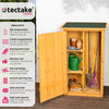 Wooden outdoor garden cabinet utility storage tools XXL shelf box shed flat roof