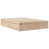 Bed Frame 140x190 Solid Wood Pine K6Y8