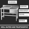 Commercial Sink Stainless Steel Catering Kitchen Single/Double Bowl Unit Drainer